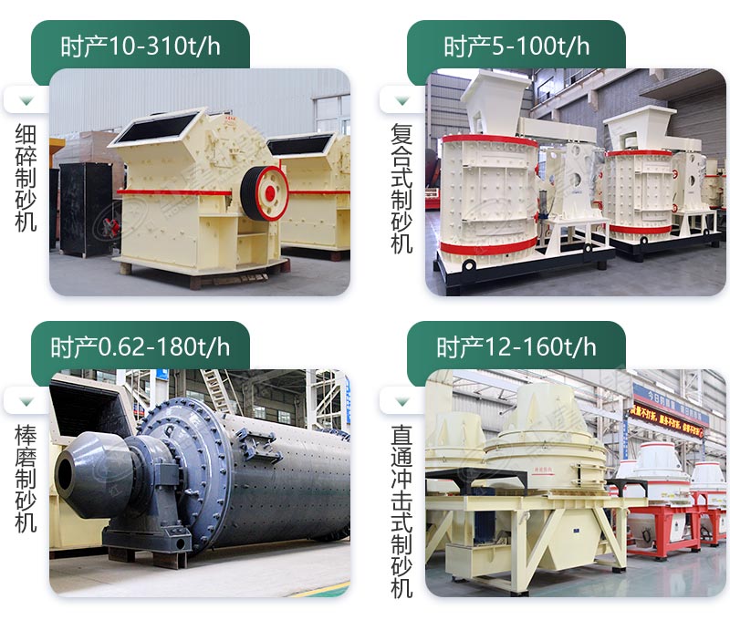 不同型號的制砂機
